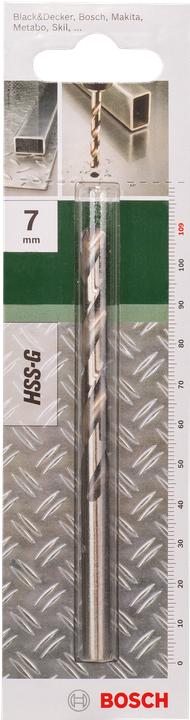 Immagine prodotto Bosch Zubehör Trapano per metallo HSS-G, DIN 338 D= 7,0 mm L= 109 mm (7 mm)
