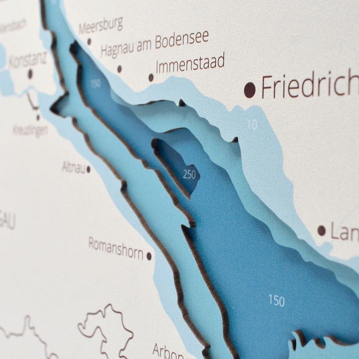 Actual product image Enjoy The Wood Lake Constance - Sea Chart made of Wood