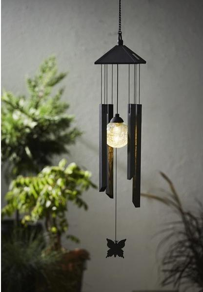 Actual product image Star Trading WINDY Solar Wind Chime, black, 12.5x65cm, 1 0.064W
