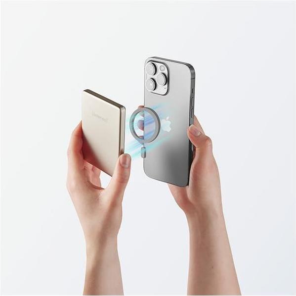 Actual product image Intenso Magn. Wireless Powerbank MW5000 5000 mAh Champagner (5000 mAh, 20 W, 19.25 Wh)