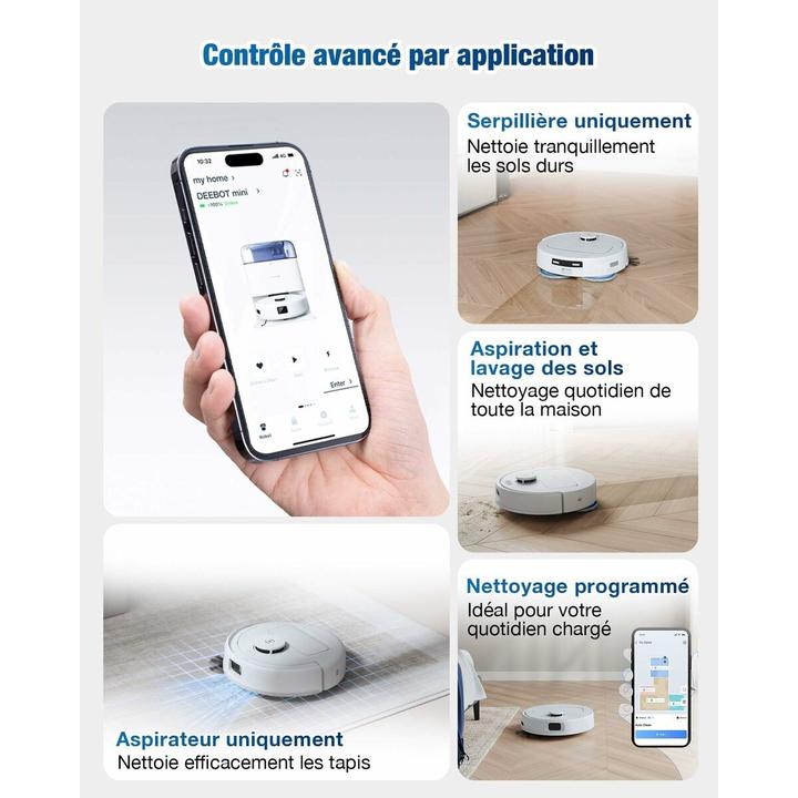 Productafbeelding Ecovacs Mini (9000 Pa, Wisdoekjes (roterend))