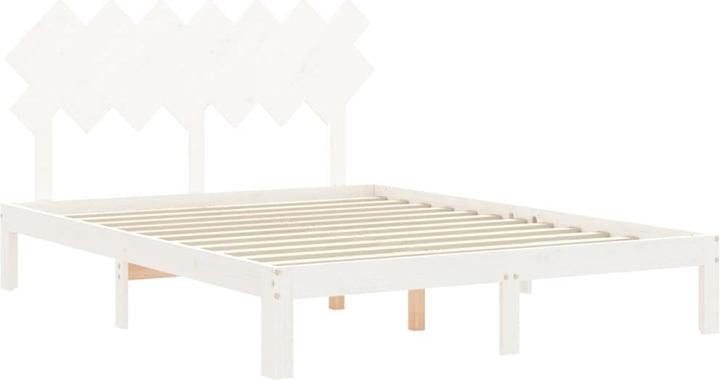 Produktbild VidaXL Massivholzbett mit Kopfteil 160x200 cm (150 x 200 cm)