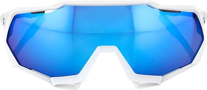 Actual product image 100% Brille Speetrap Matte (Mat white, HiPer blue)