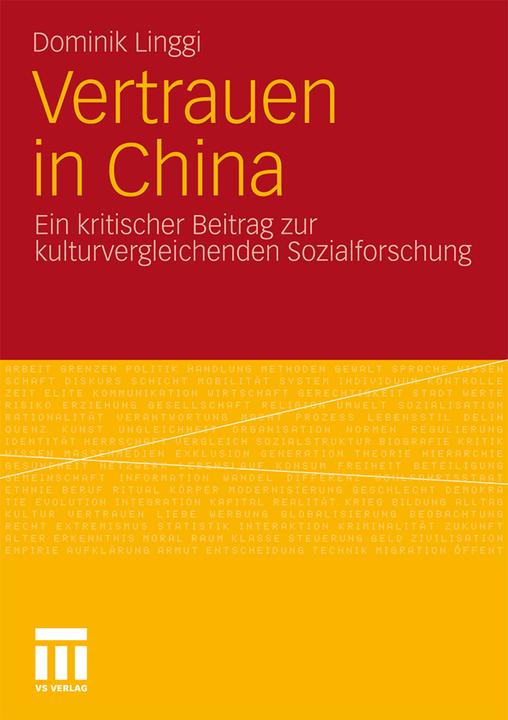 Produktbild Vertrauen in China (Deutsch, Dominik Linggi, 2011)