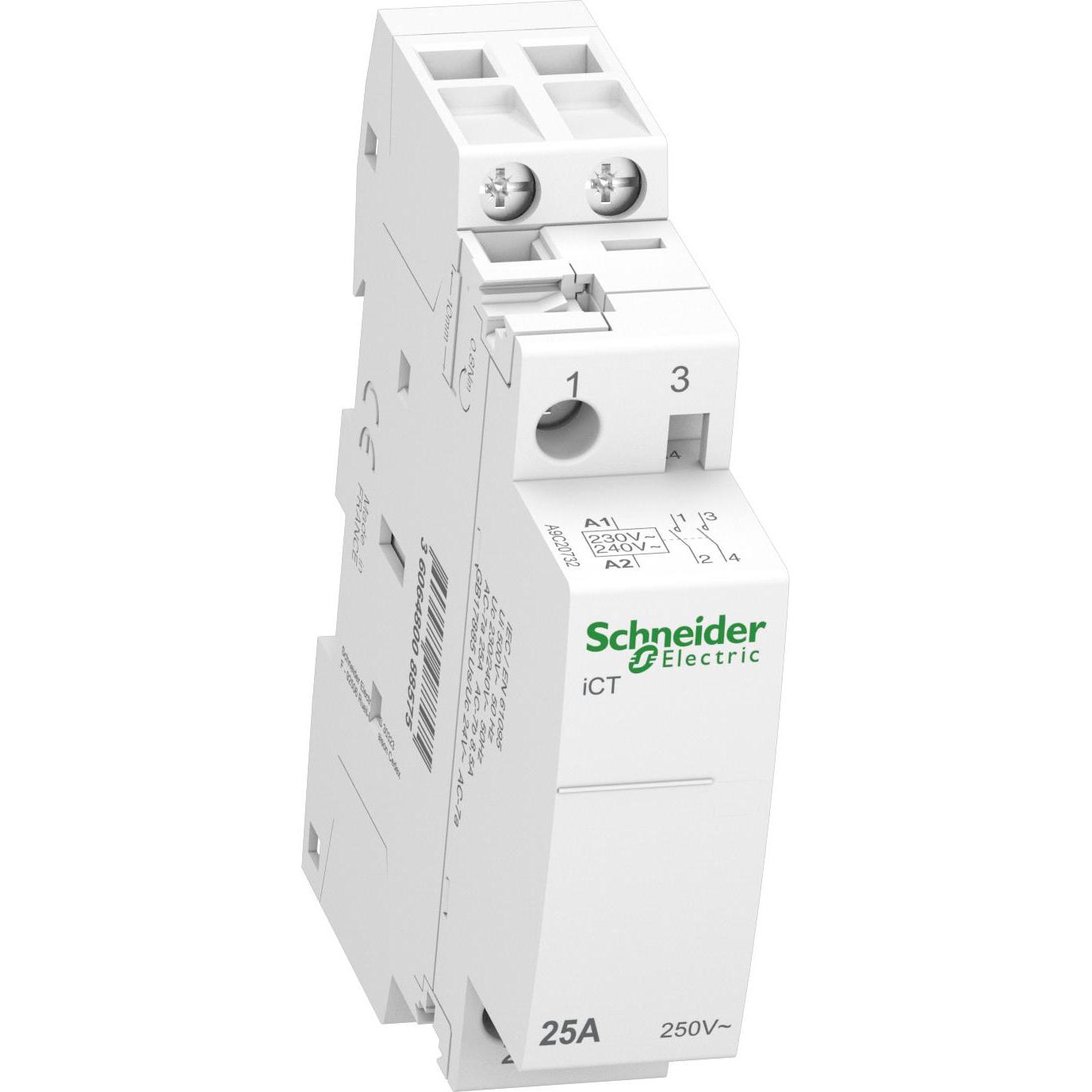 Thumbnail - Schneider Electric Acti9 iCT Contactor 25A 2NO 230/240Vac, Automatisierung