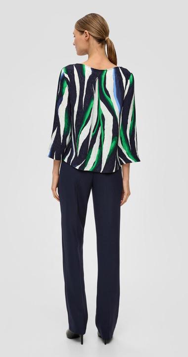 Produktbild s.Oliver Bluse Bluse mit seitlich geschlitztem Saum (48)