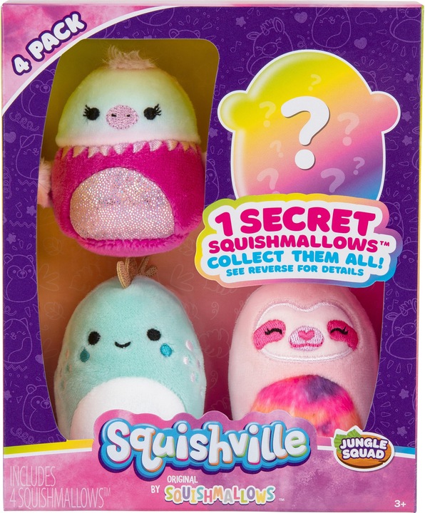 Actual product image Squishmallows Squishville - 4 pack S2 - Jungle Squad