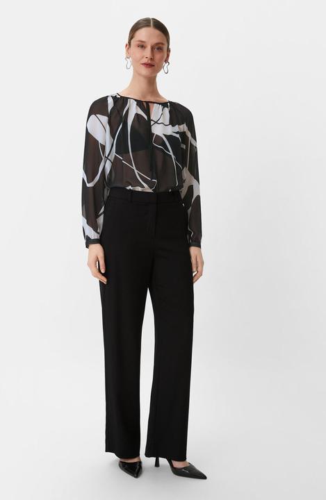 Produktbild Comma Bluse Chiffonbluse mit Allovermuster (36)