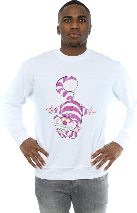 Actual product image Disney Mens Alice In Wonderland Cheshire Cat Upside Down Sweatshirt (5XL)