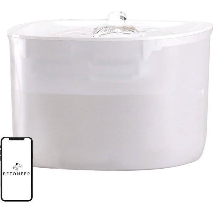 Petoneer Weiss/Transparent Fresco Ezgo Smart Pet Fountain/Drinker (200 Cl), Futternapf