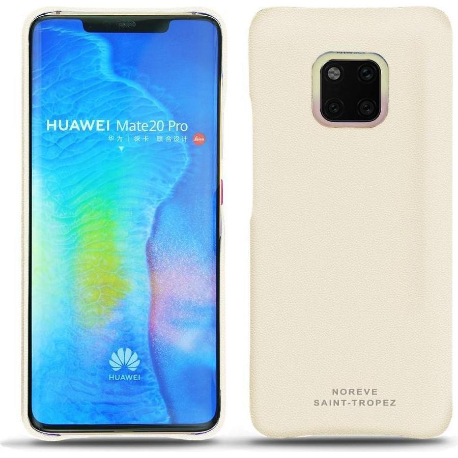 Noreve Lederschutzhülle (Huawei Mate 20 Pro), Smartphone Hülle, Weiss
