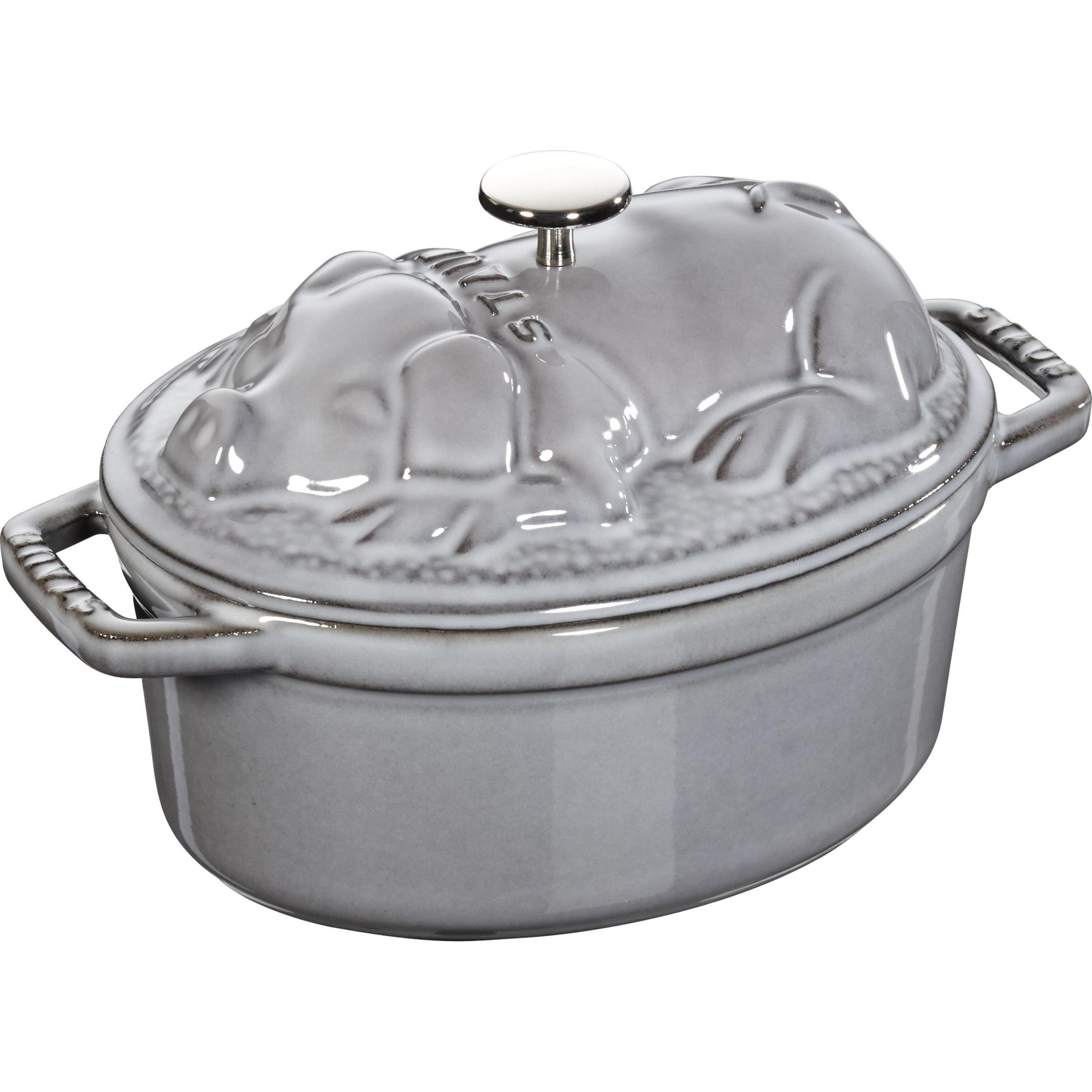 Staub La Cocotte 17 cm ovale 1121718, Padella + Pentola, Grigio