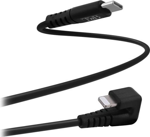 Produktbild T'nB CÂBLE USB TYPE C - LIGHTNING M/M 2M COUDÉ 180° (NOIR) (1 m)