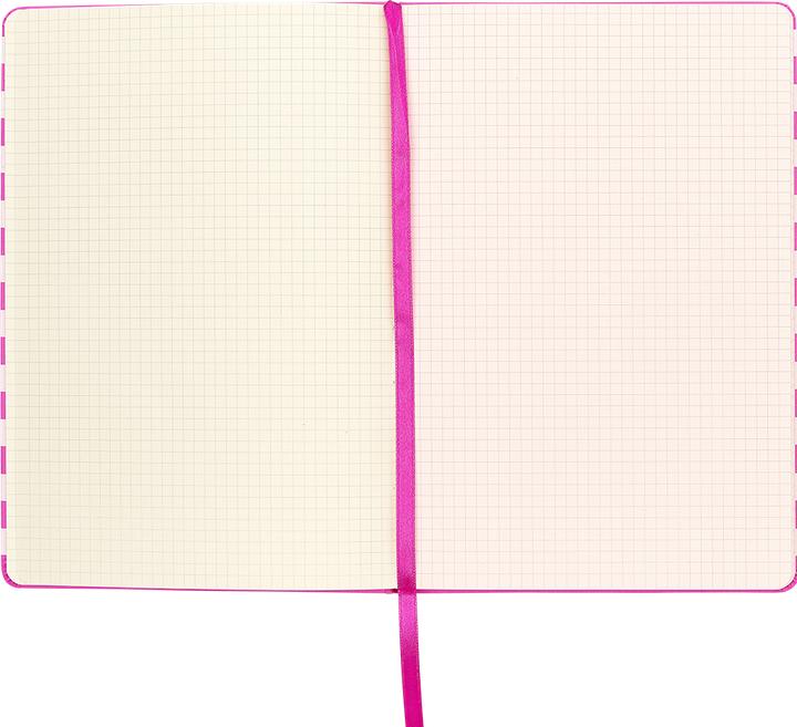 Image du produit Kolma Notizbuch A5 kariert Hardcover Stripy Flamingo/Weiss (A5, Quadrillé, Couverture rigide)