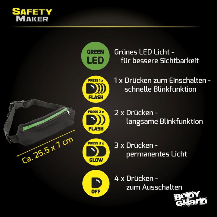 Immagine prodotto SafetyMaker LED Gürteltasche schwarz grün