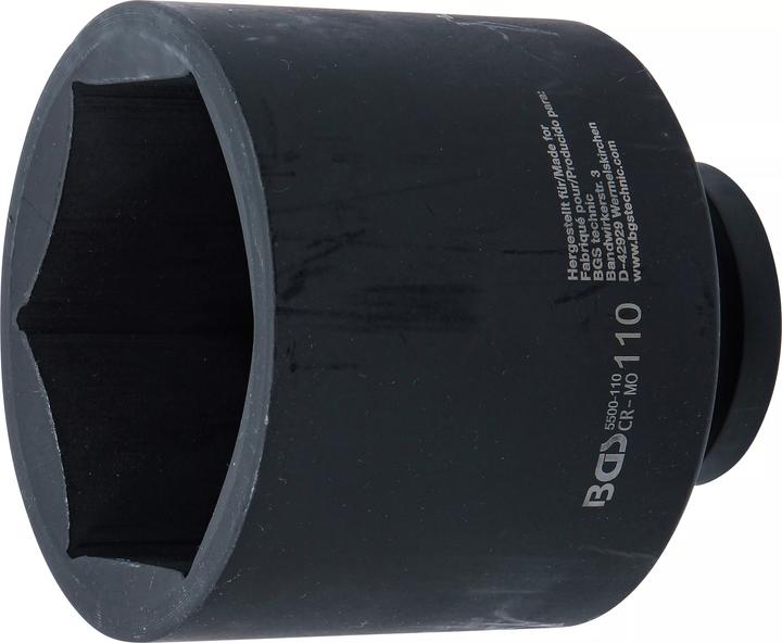Produktbild BGS Kraft-Steckschlüssel-Einsatz Sechskant, tief Antrieb Innenvierkant 25 mm (1") SW 110 mm (110 mm)