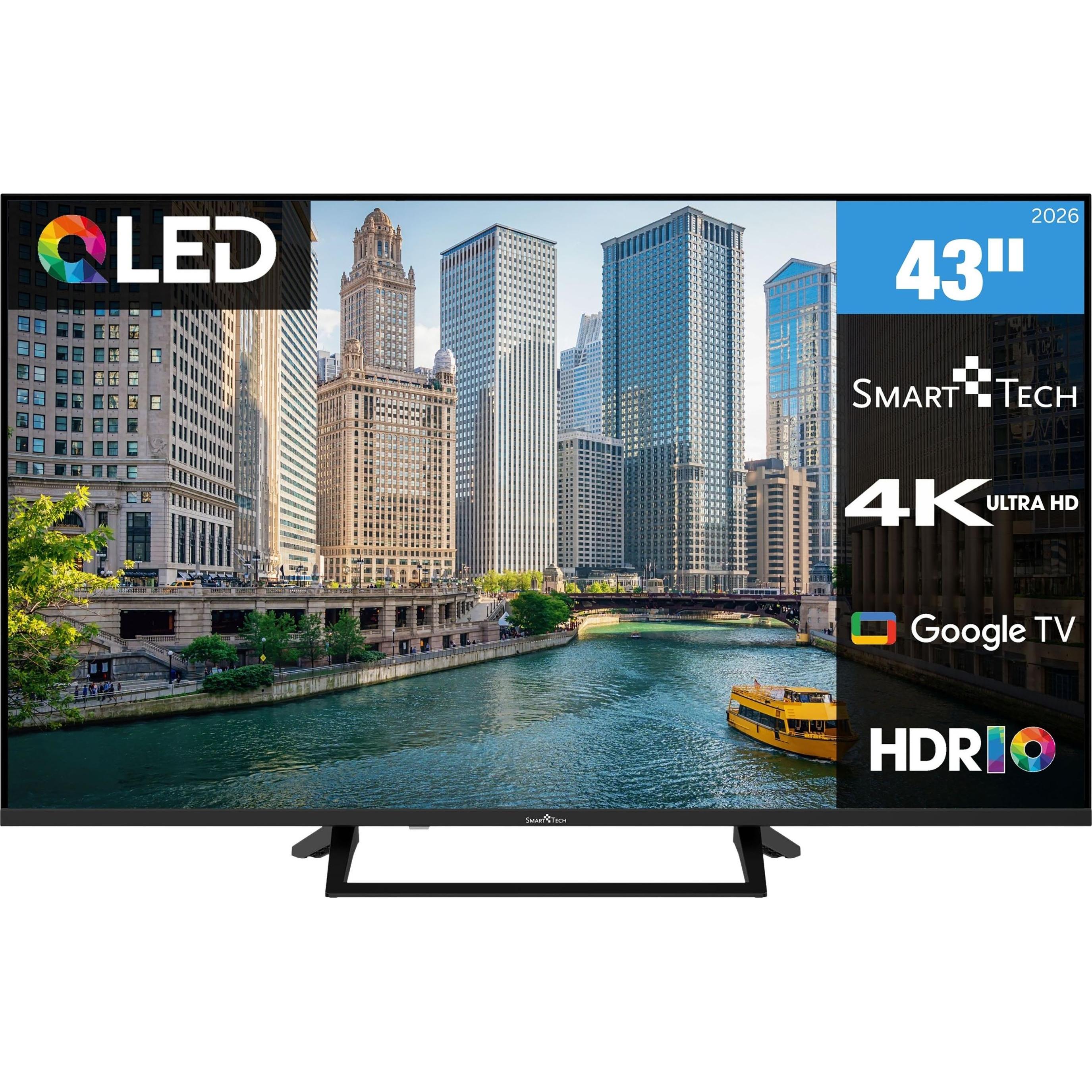 Smart Tech 43" Google TV QLED (43QG06V) (43", QLED, 4K), TV, Nero