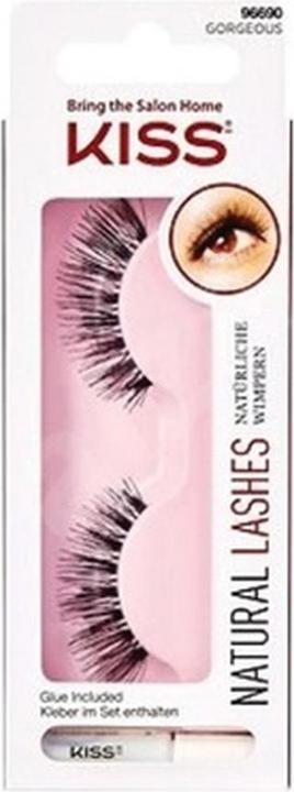 Produktbild KISS My Face - Natural Lashes (1 pair) - Natural false eyelashes Gorgeous (L) (Künstliche Wimpern)