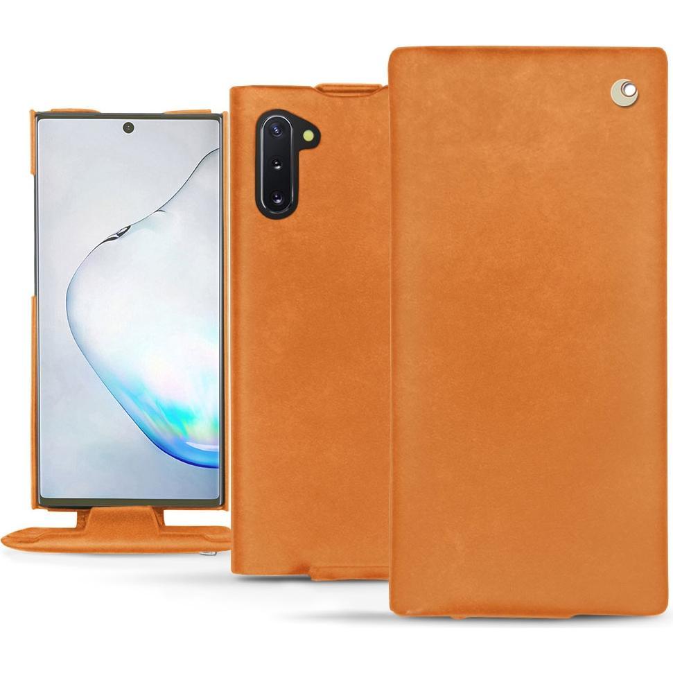 Noreve Lederschutzhülle vertikal (Samsung Galaxy Note 10), Smartphone Hülle, Orange