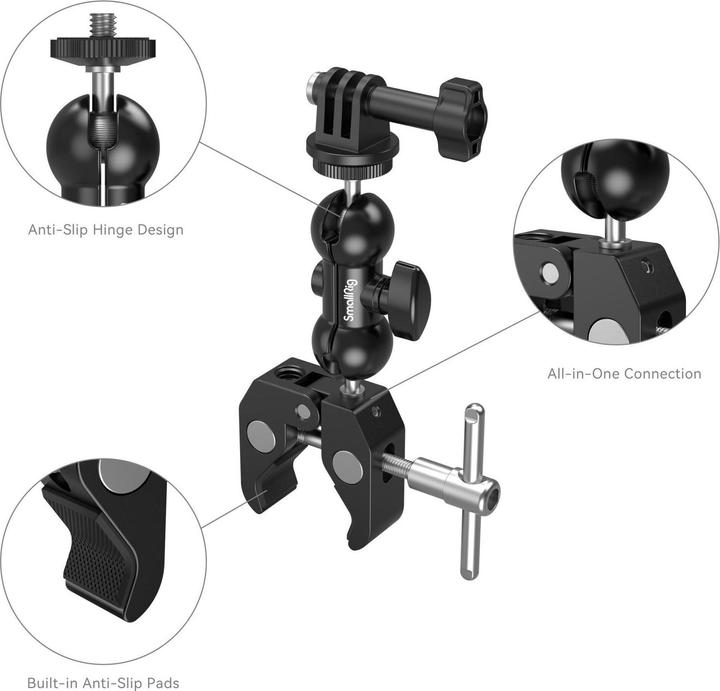 Actual product image SmallRig Super Clamp with Magic Arm ball head (Various video accessories)