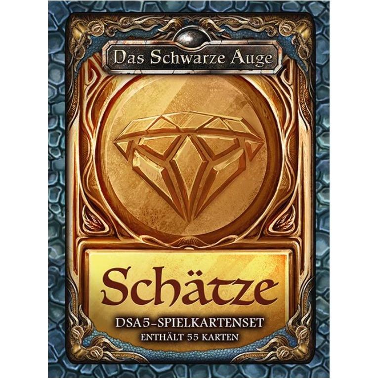 Ulisses Spiele Set di carte da gioco DSA5 - Treasures & Treasures, 55 carte (DE Edition) (Tedesco)