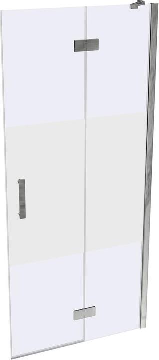 Actual product image Hüppe SolvaPro pivot door partially framed, 4-corner, with fixed segment, right-fixing, width: 900m (211 cm, 90 cm)