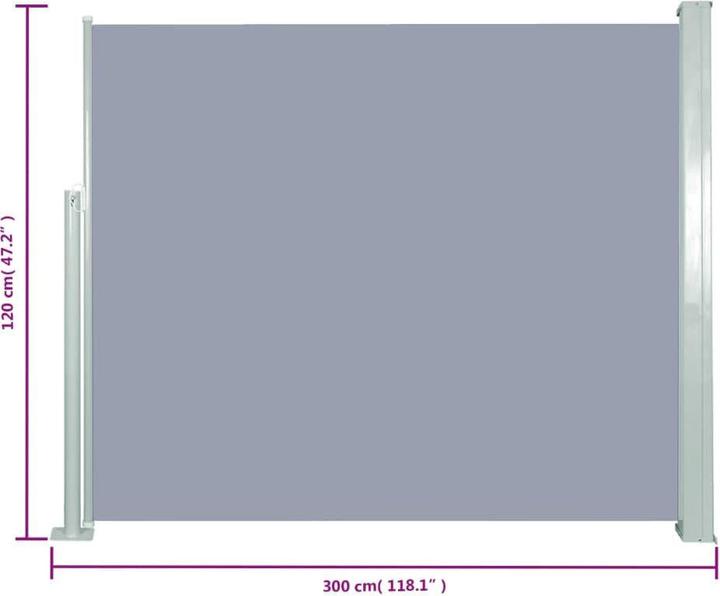 Produktbild vidaXL Balkon-Seitenmarkise (3 m)