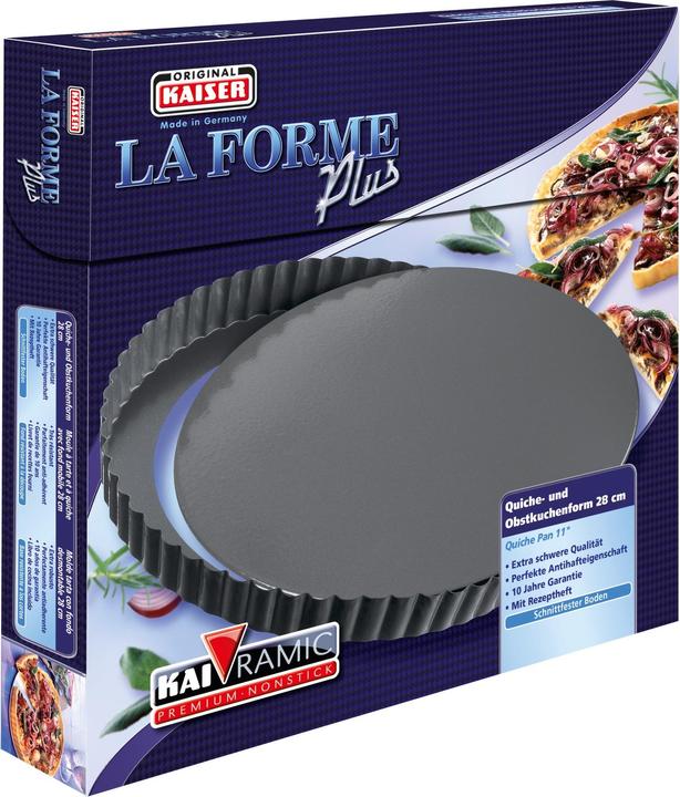 Produktbild Kaiser Quicheform mit Hebeboden 28cm Obstkuchenform La Forme Plus antihaft (28 cm)