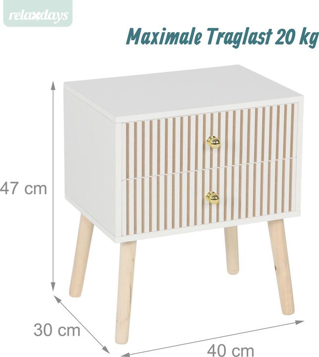 Actual product image Relaxdays nightstand (40 x 30 x 47 cm)