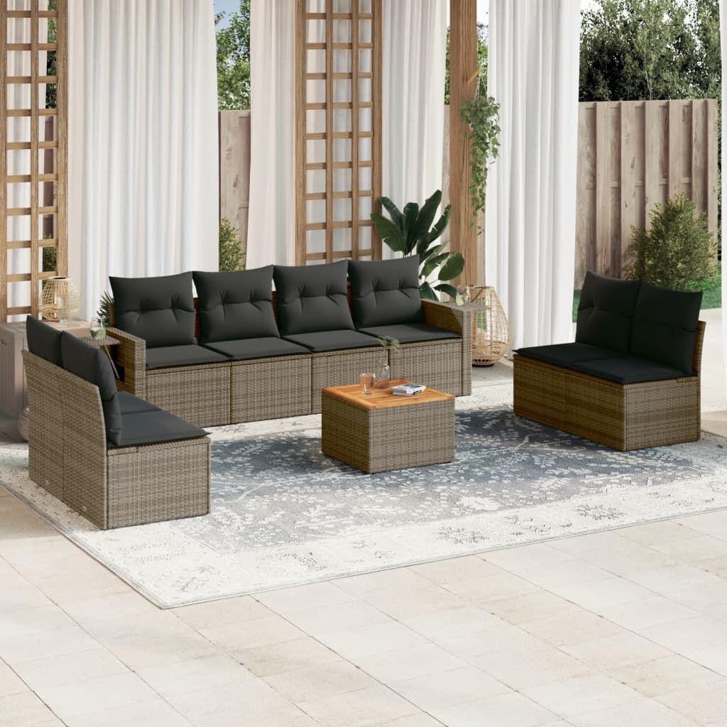 Thumbnail - VidaXL, Gartenlounge, 10-tlg. Garten-Lounge-Set mit Kissen