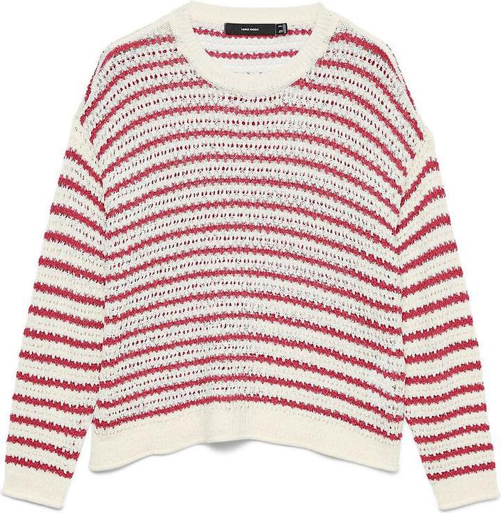 Immagine prodotto Vero Moda Gestreifter Pullover mit langen Ärmeln und Rundhalsausschnitt (S)