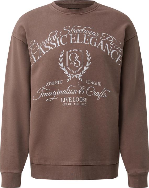 Produktbild s.Oliver Sweatshirt Rundhals Sweatshirt mit Wascheffekt und Frontdruck (M)