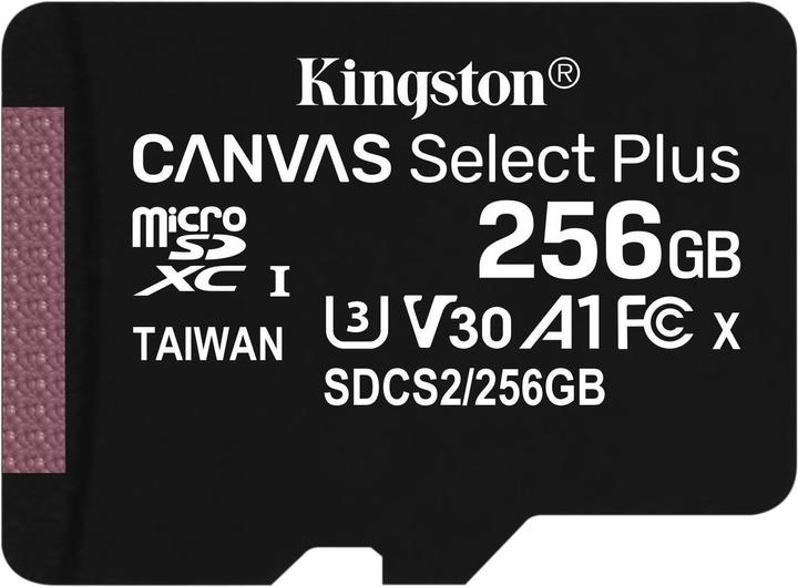 Image du produit Kingston Canvas Select Plus (256 Go, microSDXC, U3, UHS-I)