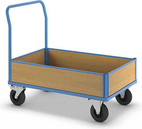 Produktbild eurokraft pro Plattformwagen mit Holzwänden (500 kg)