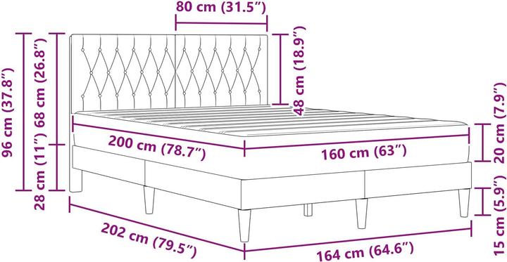 Image du produit vidaXL Modernes Bett (160 x 200 cm)
