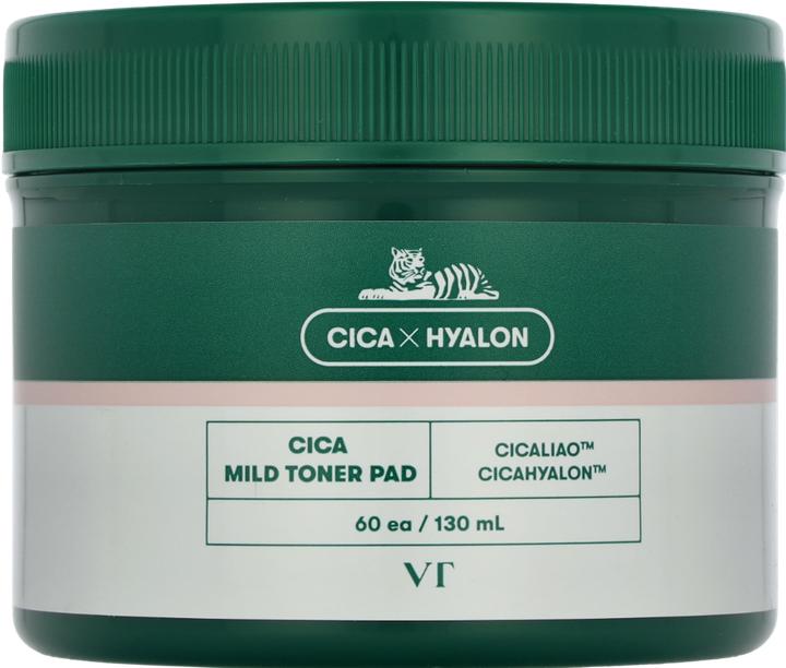 Actual product image VT Cosmetics Cica Hyalon Soft Toner Pad with 0.5% Salicylic Acid - Soothing Repair and Anti-Acne (Facial cleansing wipes, 130 ml)