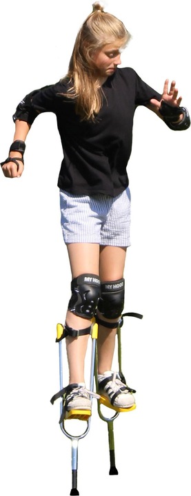 Actual product image Euro Play Actoy stilts pair, yellow: 8-14 years