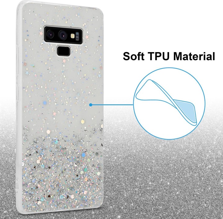 Actual product image Cadorabo TPU cover sparkling glitter (Samsung Galaxy Note 9)