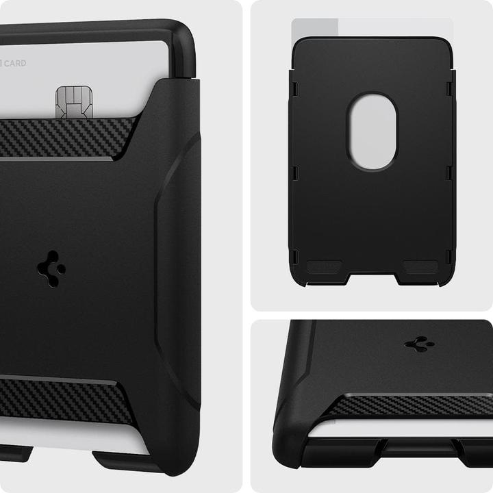 Produktbild Spigen Rugged Armor MagSafe universal magnetic card wallet black (Apple iPhone 12)