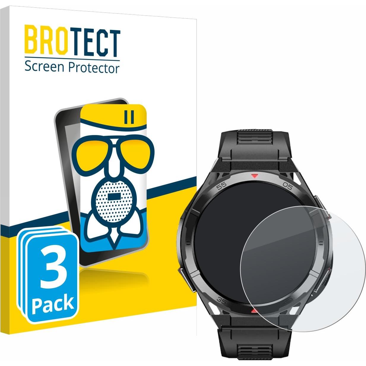BROTECT Schutzglas Schutzfolie Displayschutz Display Schutz Glas Folie matt, Smartwatch Schutzfolie, Grau