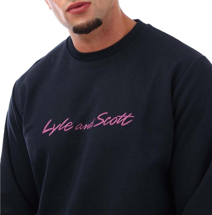 Actual product image Lyle and Scott Mens Script Sweatshirt (M)