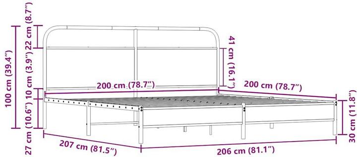 Image du produit vidaXL Bettgestell (200 x 200 cm)