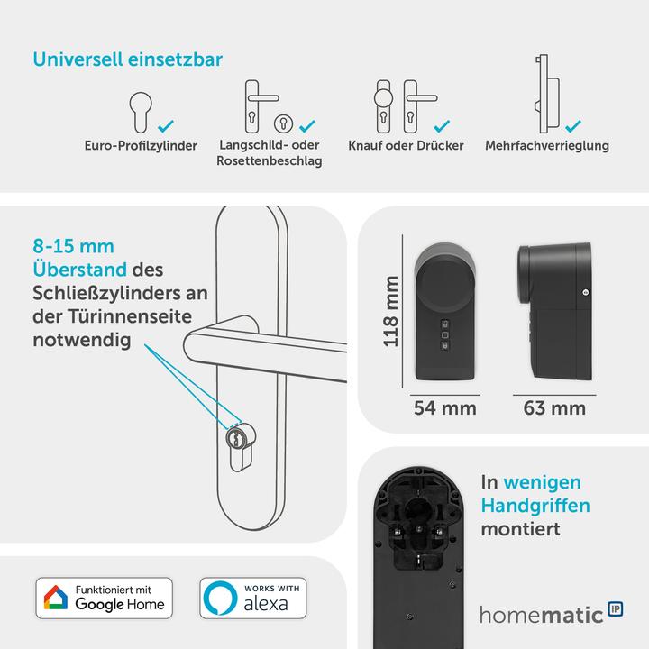 Actual product image Homematic IP HmIP-DLD door lock drive
