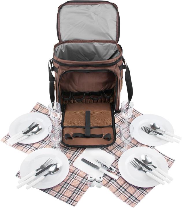 Anndora Picknicktasche mit Kühltasche und Zubehör