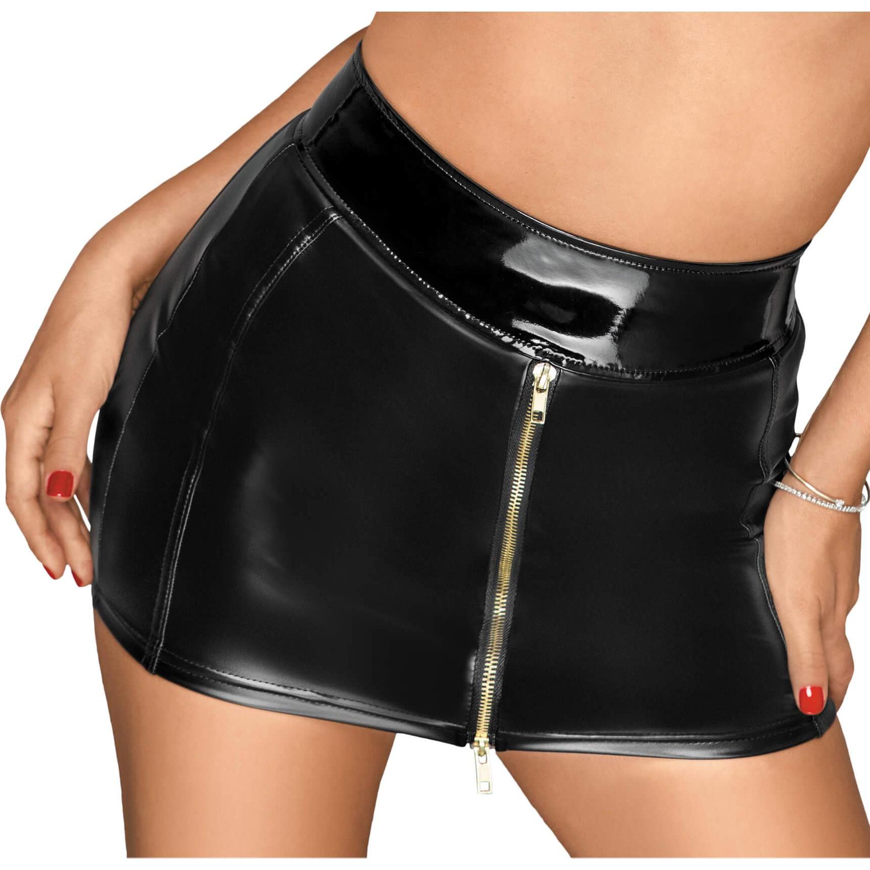 Noir Handmade, Damen, Röcke, Zipped Skirt, Schwarz, (M)