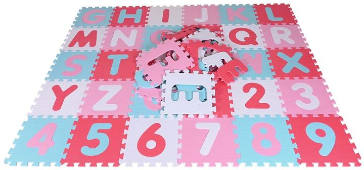 Immagine prodotto Knorrtoys Puzzlematte - "Alphabet + Zahlen" pink-rosa (180 x 180 x 1 cm)
