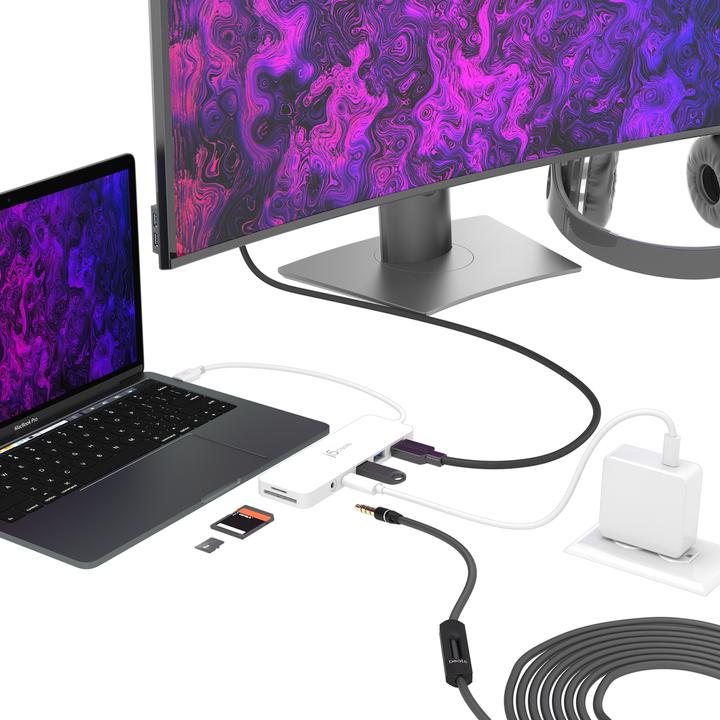 Actual product image j5Create JCD373-N (USB-C, 7 ports)