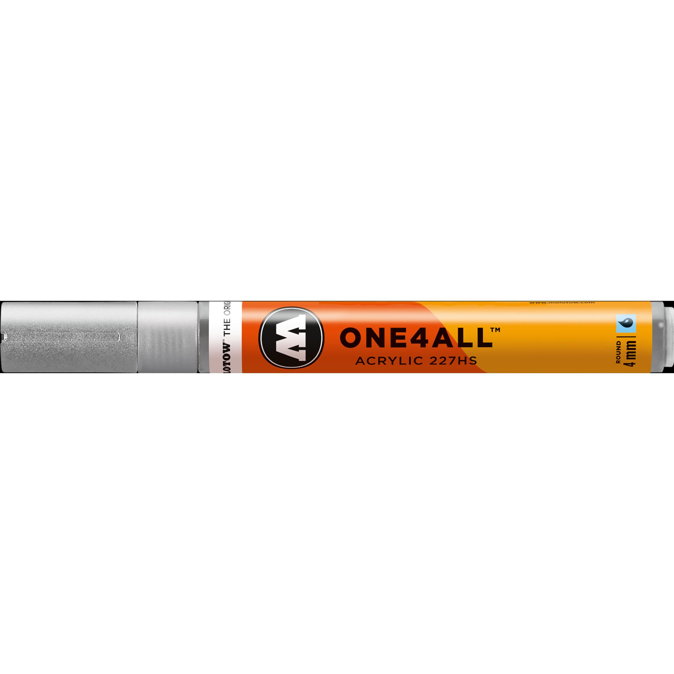 Molotow, Marker, Filzstift One4all 227HS metallic silver 227 (Metallic Silber, 4 mm, 1 x)