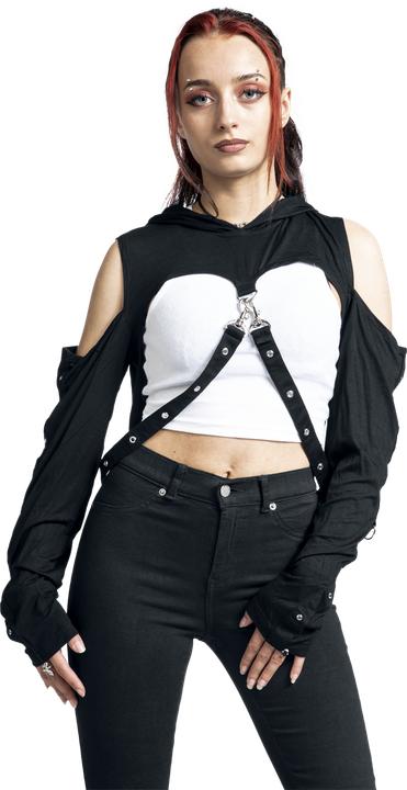 Produktbild Gothicana by EMP Cropped Hoodie mit Riemen (M)