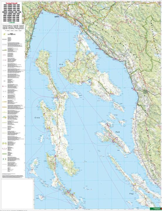Immagine prodotto Cres - LoSinj - Krk - Rab, carta stradale 1:100.000